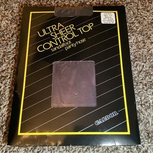 Caldor ultra sheer control top pantyhose, off black, size: M